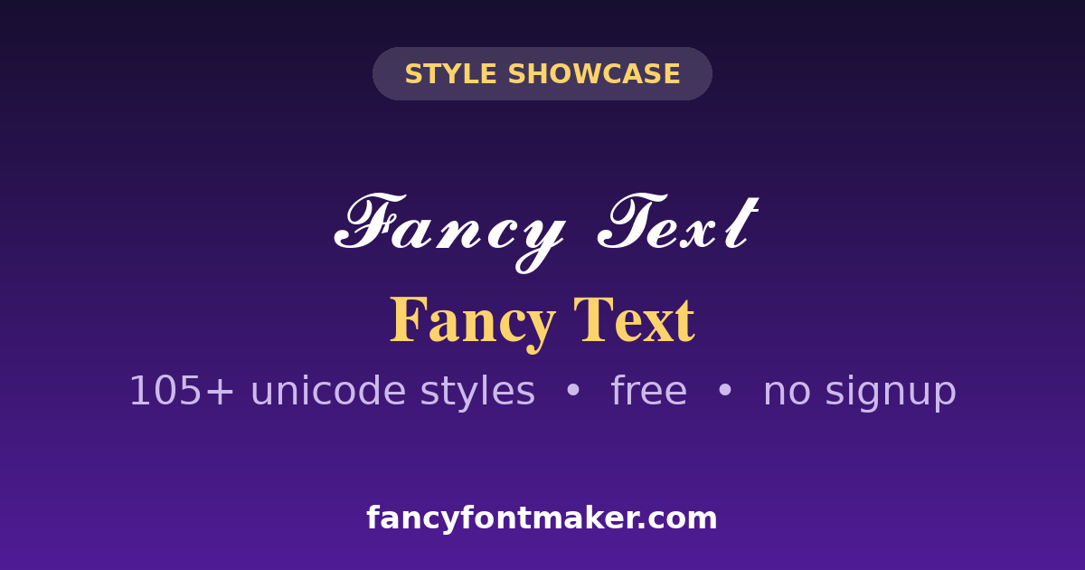 Fancy fonts in action — the word hello in bold, italic, cursive, gothic and other stylish Unicode text styles